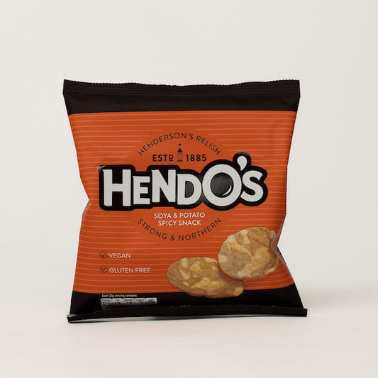 Hendo's spicy snack packet on a white background