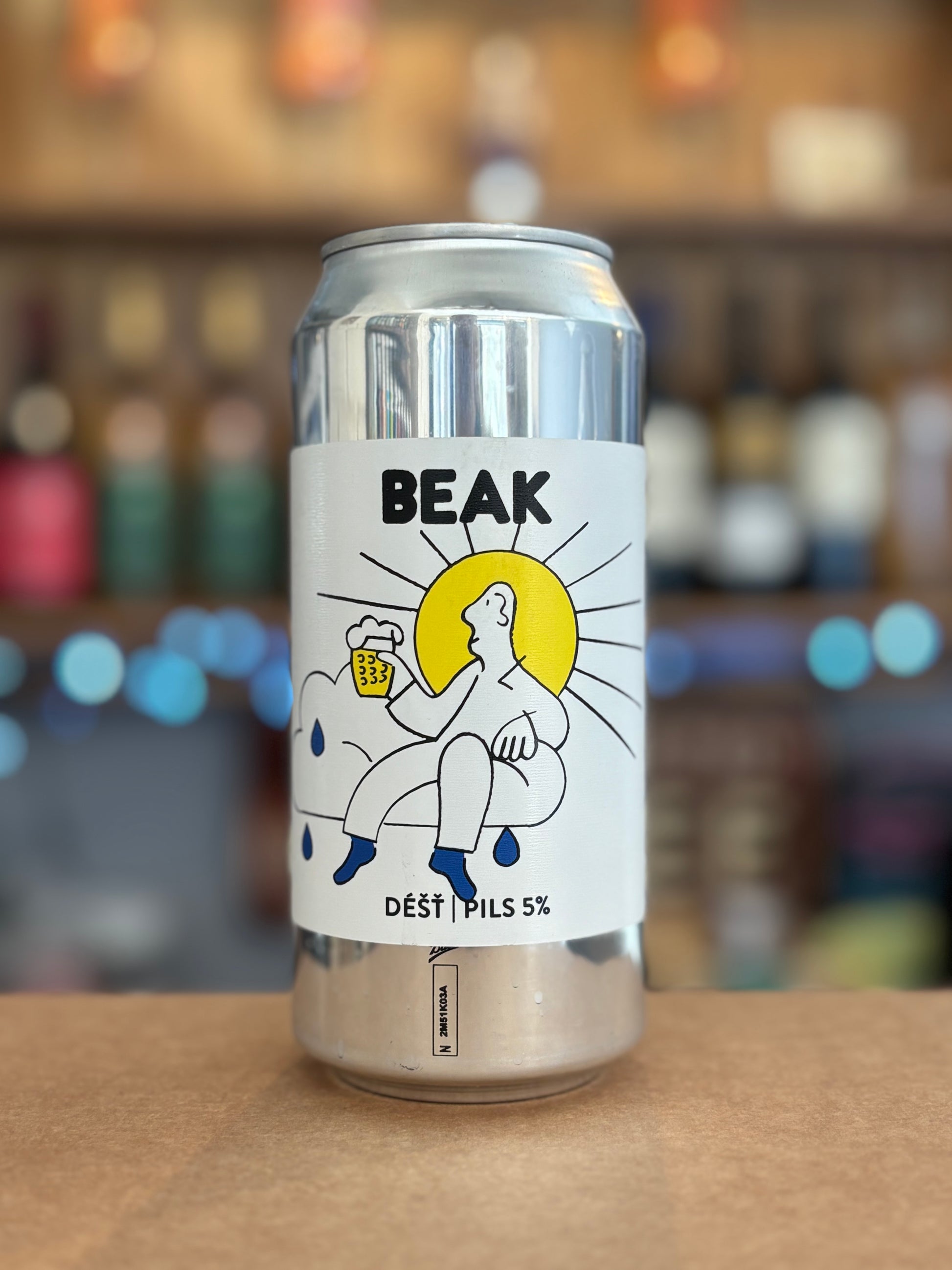 BEAK Dest beer pilsner can with a graphic design for sale at the hop inn Brigg