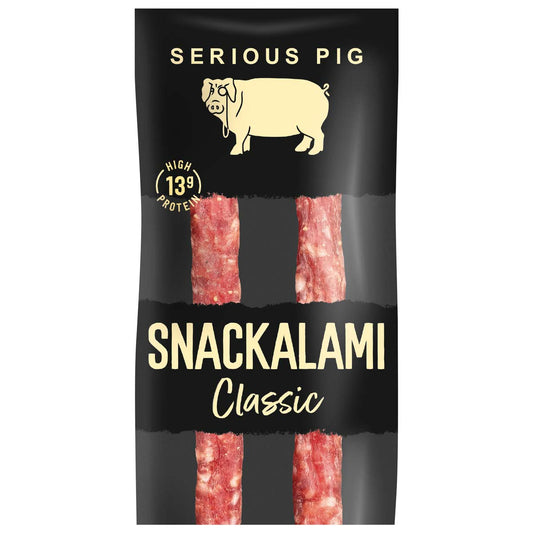 Snackalami Classic packaging by Serious Pig on a white background